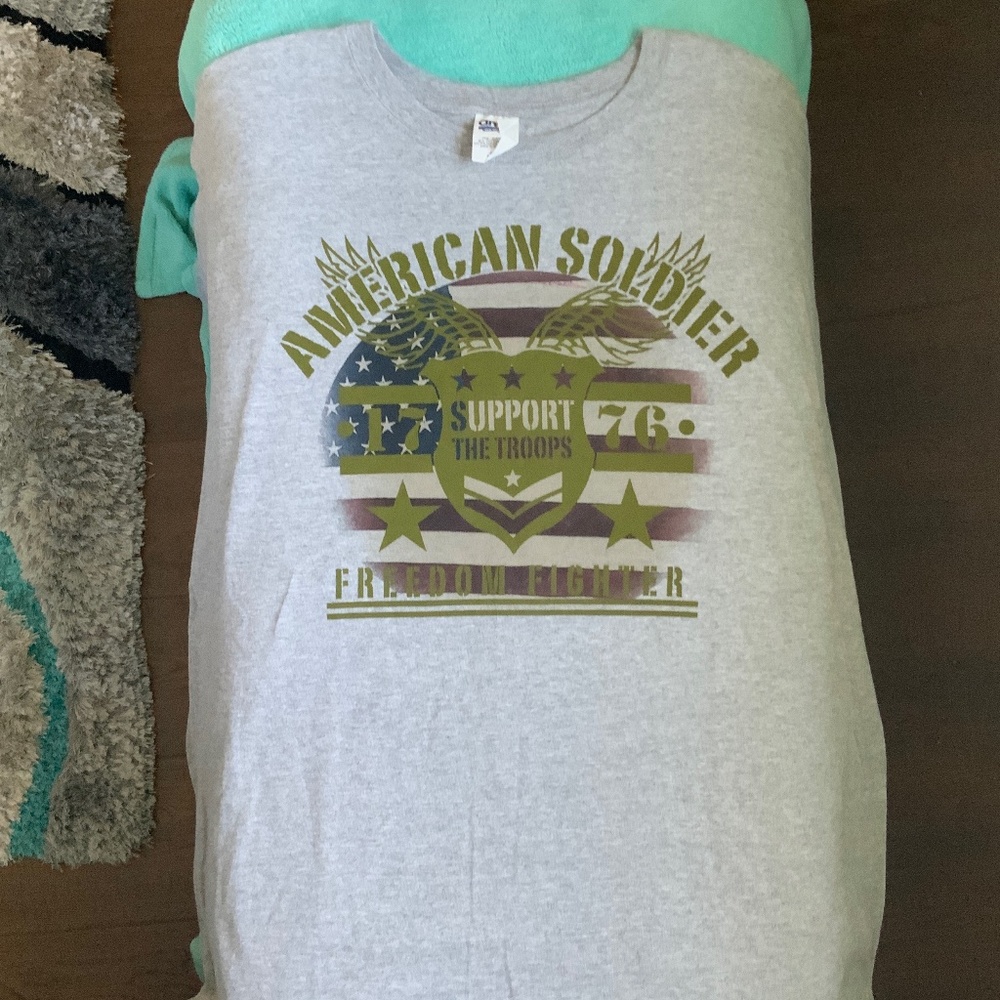 Men’s Support the Troops T-Shirt, 2XL, Never Worn